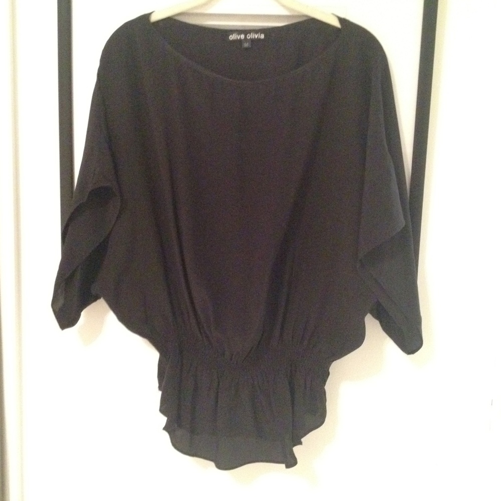 Black silk top